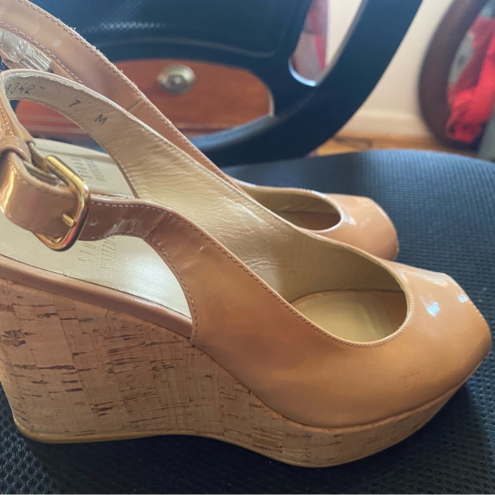 Patent Wedge Sandals